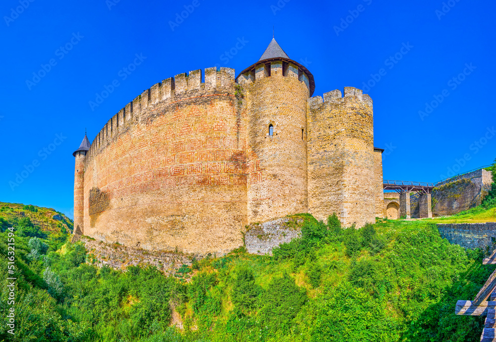 Poster The walls of Khotyn Fortress, Ukraine