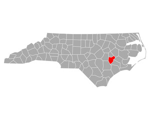 Karte von Lenoir in North Carolina © Robert Biedermann