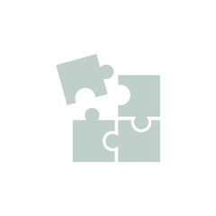 Puzzle vector icon teamwork. 