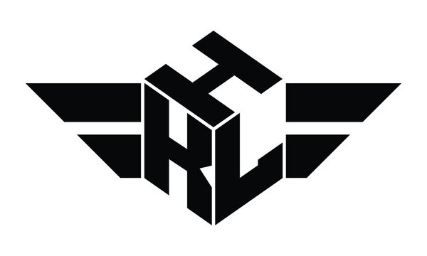 HKL three letter gaming logo in polygon cube shape logo design vector template. wordmark logo | emblem logo | monogram logo | initial letter logo | sports logo | minimalist logo | typography logo |