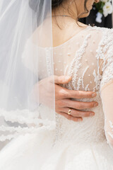 bride holding a wedding bouquet