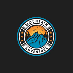 Mountain adventure logo design vector template