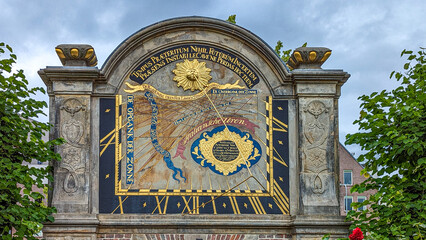 Sundial in Park Prinsentuin in Groningen Netherlands