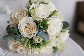 wedding bouquet of roses