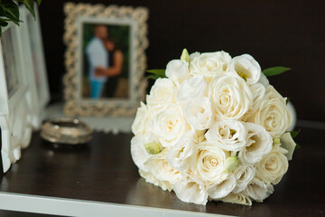 wedding bouquet on the table