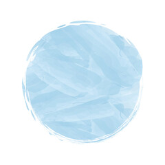 blue watercolor vector round brush painted ink stamp banner frame	