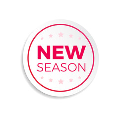 New Season Sticker for Shopping Advertising	