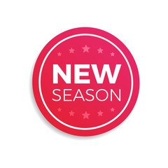 New Season Sticker for Shopping Advertising	