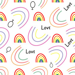 abstract colorful background. The rainbow and love pattern. LGBT background