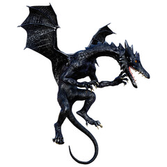 Fototapeta premium 3D Rendering Fairy Tale Dragon on White