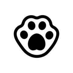 Imprint paw icon cats or dogs in cartoon style. isolated vector illustration animals footprint for your design