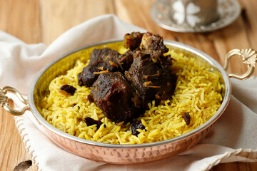 Biryani Rice or Nasi briyani, Mixed Rice Dish Originating from the Muslim Community of India and Pakistan.