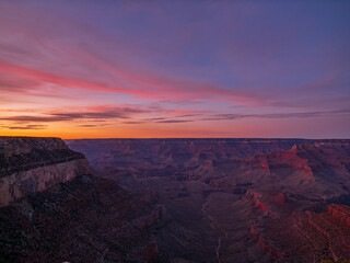 Beautiful View of the Grand Canyon at Dusk