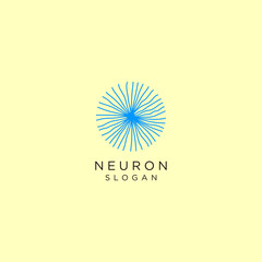 Neuron logo design icon vector