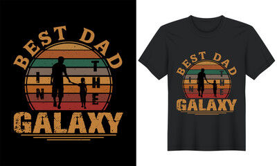 best dad ever t-shirt design. Fathers day t-shirt design vector. For t-shirt print and other uses.