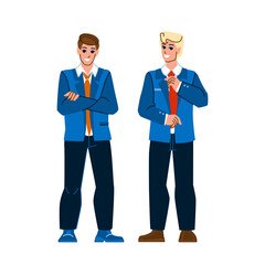 confident businessman vector. professional young person, executive male, success office suit confident businessman character. people flat cartoon illustration