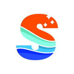 Wave Alphabet S Logo
