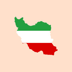 Iran Map Icon Full Color Vector For The Best Iran Map Logo Design Illustration
