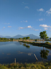Fototapeta na wymiar Beautiful landscape around Banyuwangi city, East Java, Indonesia.