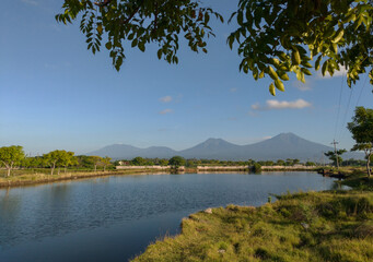 Fototapeta na wymiar Beautiful landscape around Banyuwangi city, East Java, Indonesia.
