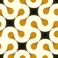 abstract organic snake seamless pattern gold ivory black