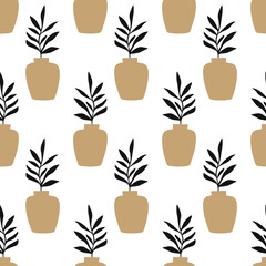 Floral minimal seamless pattern