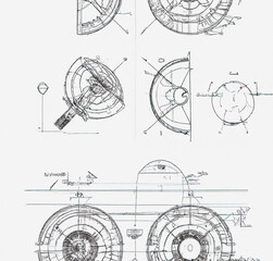 technical drawing of technology