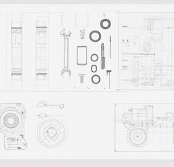technical drawing of technology