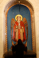 Coptic worshiper in Abbassiya