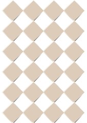 A white background with light brown squares with shadows pattern