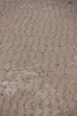 wind blown sand waves on beach