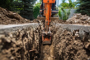Driver working on an tractor or earthmoving machine