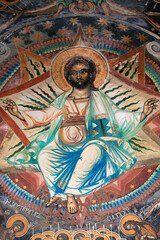 Fresco in Koutloumoussiou monastery on Mount Athos