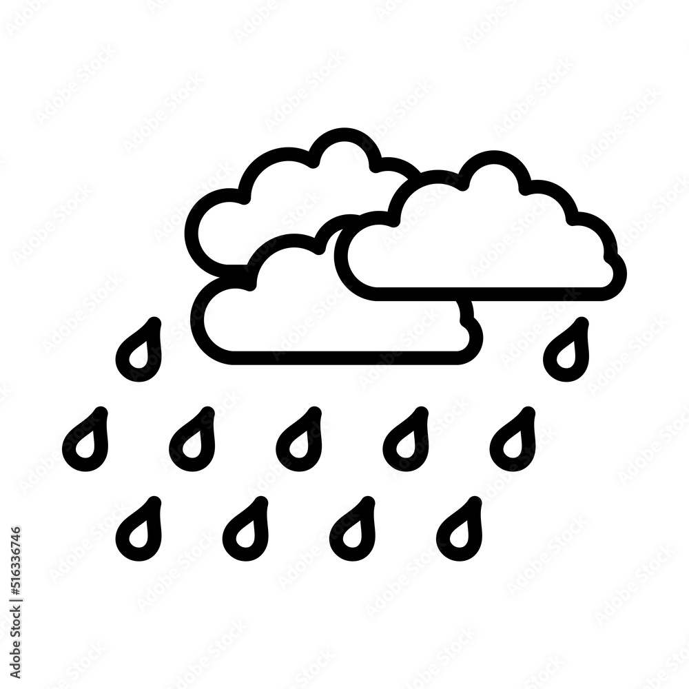 Wall mural rainfall icon