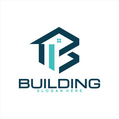 Real estate logo vector letter B, modern logo