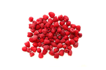 Raspberries isolated on white background