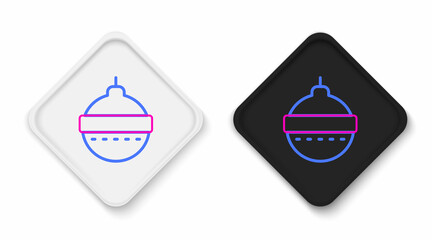 Line Christmas ball icon isolated on white background. Merry Christmas and Happy New Year. Colorful outline concept. Vector