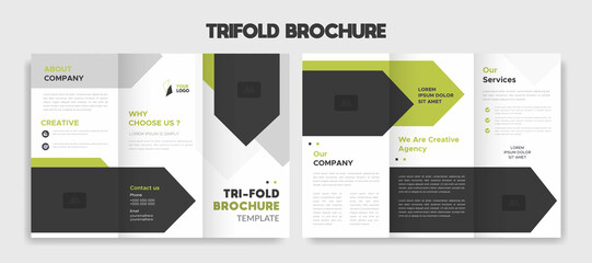 trifold brochure template design vector	