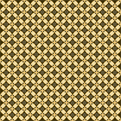 Batik Kawung motif. Geometric abstract vector. Traditional Indonesian seamless pattern.