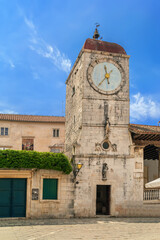 Fototapeta na wymiar Loggia and clock tower, Trogir, Croatia