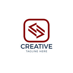 Letter S In The Box Logo Vector. Initial S In The Cube Monogram Logo Identity for Brand and Business