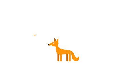 Vector illustrated fox ready to animate