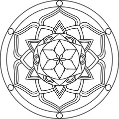 spiritual symbol round ornament