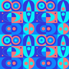 Geometric creative colorful seamless pattern