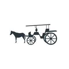 Fototapeta na wymiar asian horse carriage illustration
