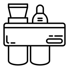 bathroom organizer icon on transparent background