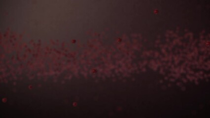 Virus 3d rendering animation, Covid 19 the global pandemic