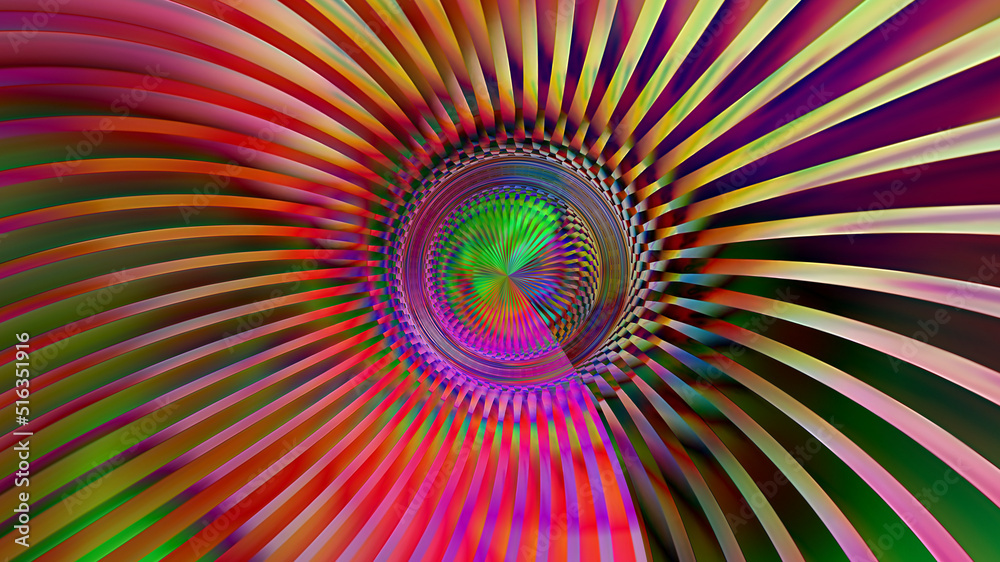Wall mural abstract gradient multicolored spiral background