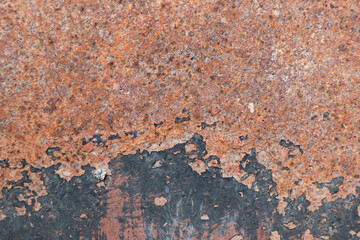 Grunge red and brown color rust metal texture background