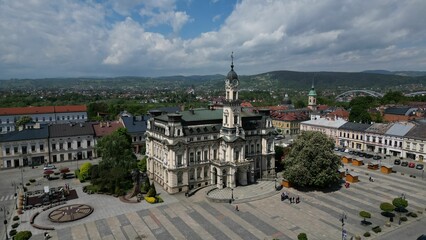 Beautiful shot of a town hall of Nowy Sacz